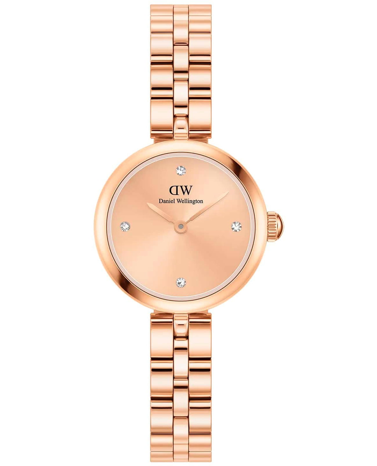 Daniel Wellington Daniel Wellington Elan Lumine Unitone Rose Gold DW00100720  DW00100720 кварцевые женские часы золотой циферблат, браслет нержавеющая сталь с pvd-покрытием — вид спереди